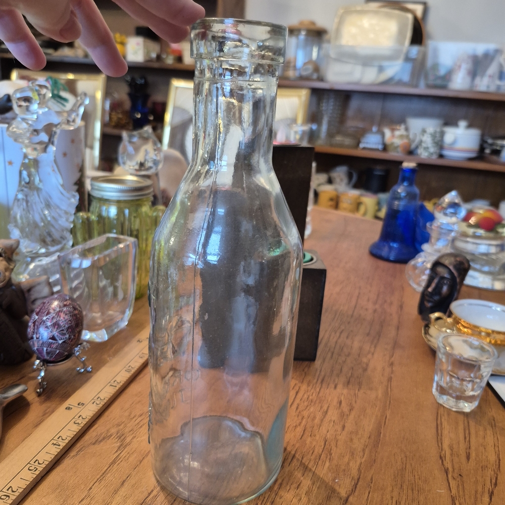 Vintage Fresh Orange Juice Glass Bottle